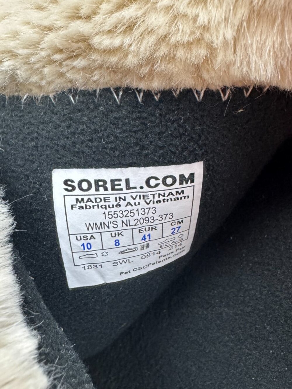 Sorel Women's Size 10 Joan of Arc Tan Faux Fur Lined Waterproof Snow Boots - Picture 5 of 5